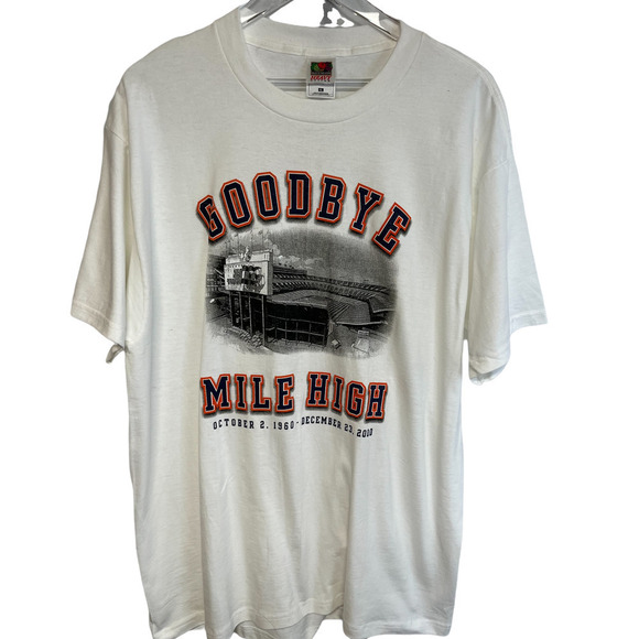 Y2K Denver Goodbye Mile High Stadium T shirt - Picture 1 of 6